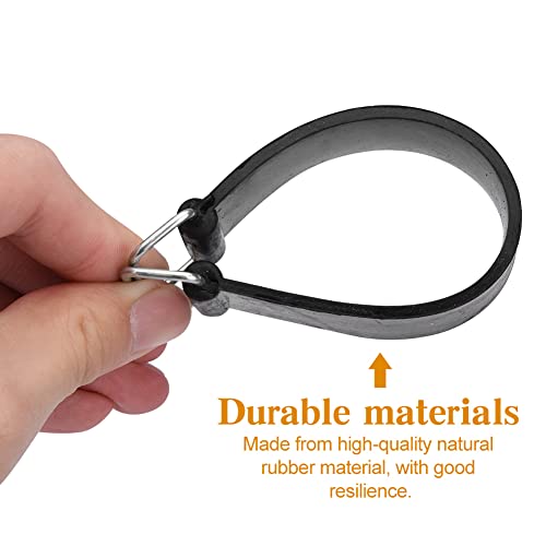 Batterie-Gummiband, elastische Riemen, fester Halter, Gummi, elastische Bandage, Batteriegurt, 17,5 x 2,5 cm, für die meisten Motorräder, Schwarz , Free Size