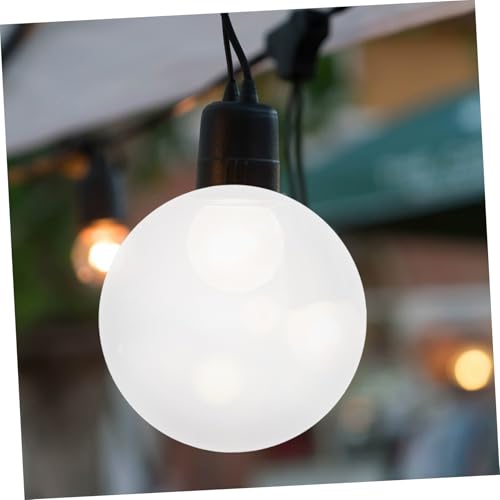 jojofuny Frosted Glass Lamp Shade Replacement G9 Round Lampshade 120mm Diameter with Vent Hole for Pendant Lights and Table Lamps for Home and Office - Image 4