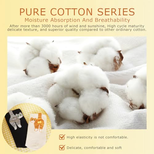 Cute Cat Socks with Balls, Cute Cotton Novelty Funny Animal Fun Crew Socks3