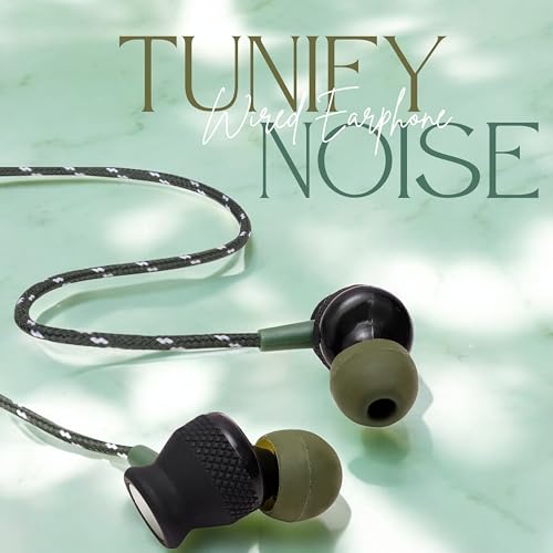 Image of N'OISE 3.5mm Wired Earphone with Powerful HD Mic for Clear Sound, in-Line Volume Controller & Noise Cancellation Compatible with only 3.5mm Jacks in Mobiles (Green)