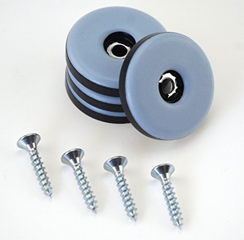 Lot de 16 patins pour meubles ronde Téflon Ø 30 mm – avec vis 3,5 mm x 20 mm épaisseur 5 mm/revêtement PTFE/teflongleiter/Meubles patins/chaise