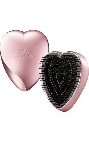 ReFa Heart Brush Rose Gold Hair Brush Detangling and Polishing Bristles Portable Hair Brush