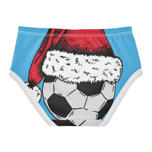 Soccer Ball Santa Claus Hat Blue Toddler Underwear Custom 2t Cotton Cute Panties Girl Pattern Briefs Girls Undies2