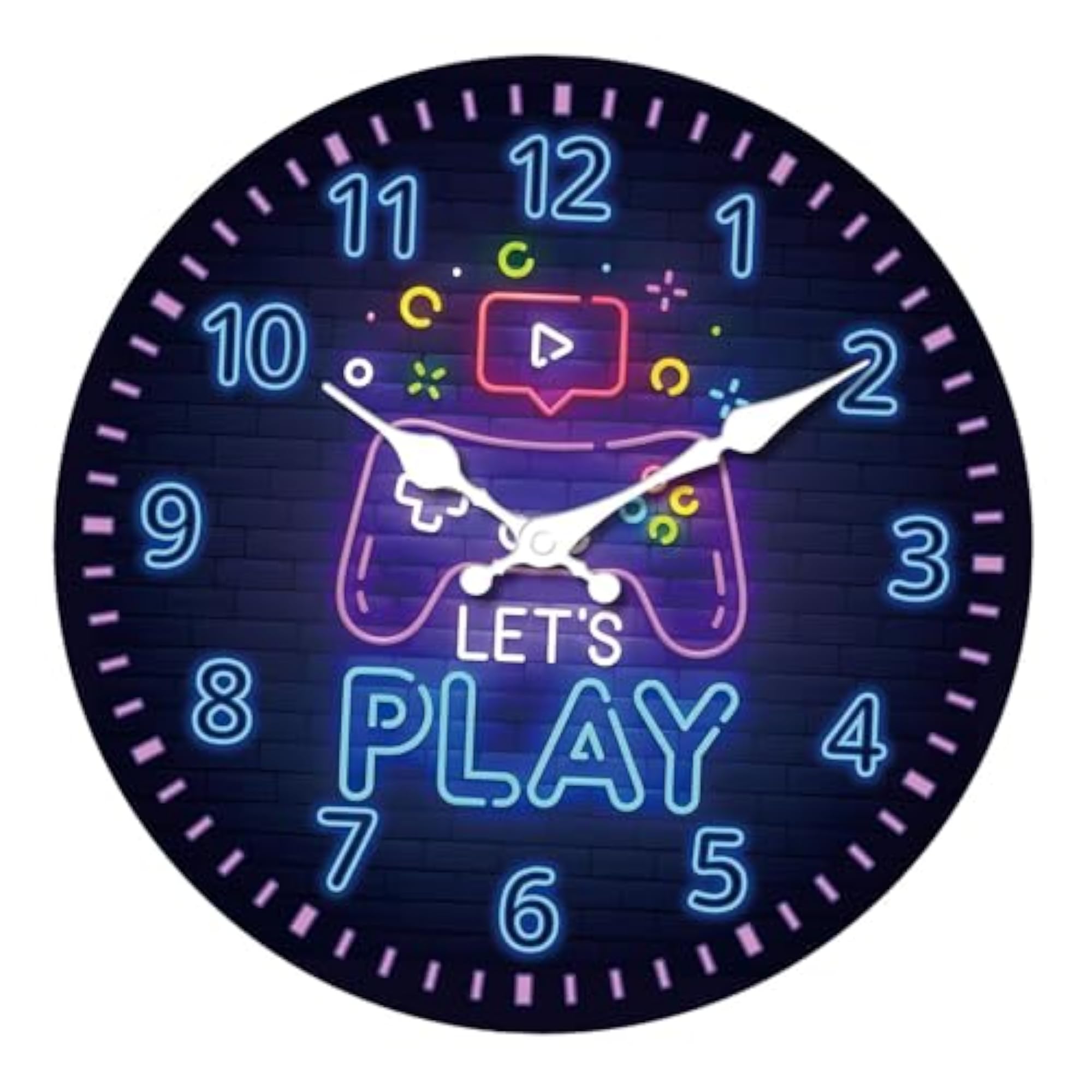Gaming Room Wall Clock, Unique Ornament Decor