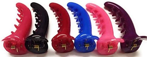 TrendsetterCOLOURFUL PLASTIC BANANA HAIR CLUTCHERS/HAIR CLIPS/BANANA HAIR CLAWS/MIRCHI CLIP FOR WOMEN & GIRLS(SET OF 6 PIECES)