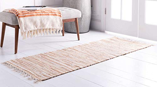 Tapete decorativo Unique Loom algodón 185x65 cm beige miniatura 3