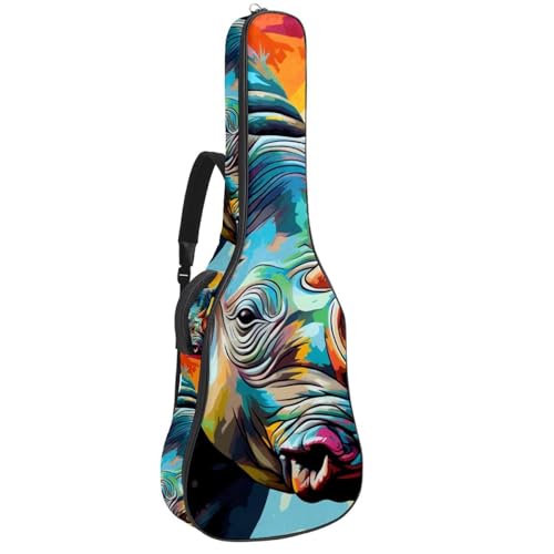 Sac de guitare acoustique rhinocéros coloré pour transporter votre musique en studio