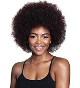 Becus Perücken Kurze lockige schwarze Premium Synthetische Afro Perücken Natürliche Locken Perück...
