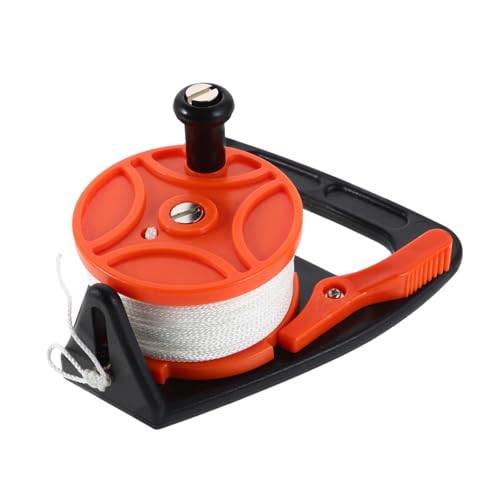 Abaodam 46M Scuba Dive Reel with Handle Thumb Stopper Retractable Underwater Exploration Gear for Cave Diving Kayaking Sailing Durable Accessory for Technical Diving Tasks