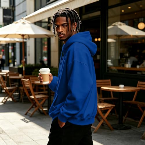 Fleece Hoodie Men Fleece Quarter Zip Pullover Hoodie Kangaroo Pocket - image 5