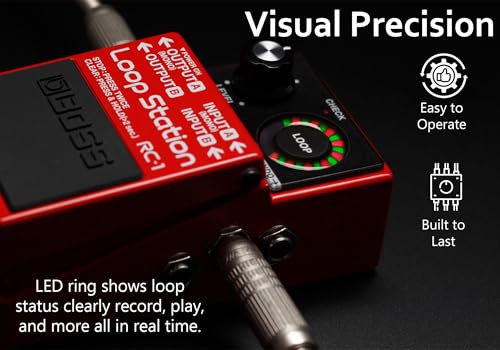 Image of Boss RC-1 Loop Station | Bundle with Gearlux Power Supply, Instrument Cable, Patch Cable, and Picks