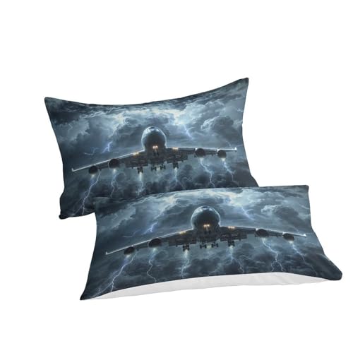 Ensemble de literie de qualité supérieure avec motif avion imprimé en 3D - 3