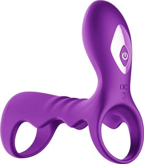 Image of Vibrating Cock Ring Sex Toys for Men - MOOLIGIRL Penis Ring Vibrator with 10 Vibrations, Adult Male Sex Toy for Longer Harder Stronger, Double Penis Vibrators, Couples Mens Male Adult Sex Toys & Games