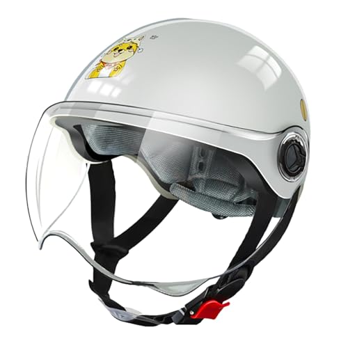Casco para Niños De 6 A 14 Años, Casco De Media Cara, Casco Multiusos para Todo Tipo De Clima, para Ciclismo, Patineta, Scooter, Homologado por ECE 2205. A,(53-58CM)