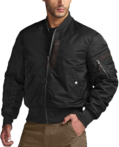 CQR Men's Casual Bomber Jacket Water Resistant