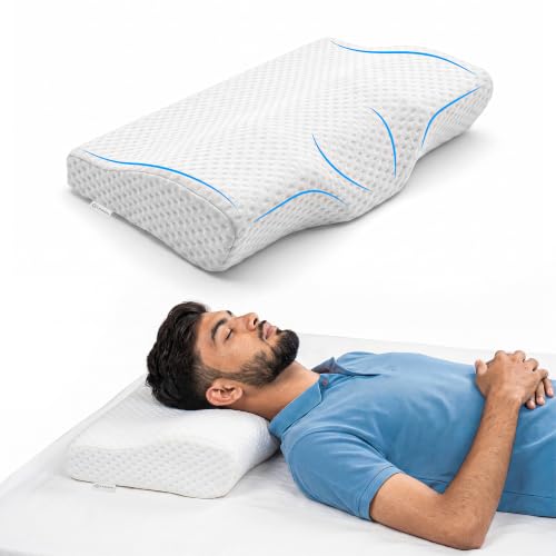 Cervical Memory Foam Pillow - Ergonomic Neck Support Pillow for S...
