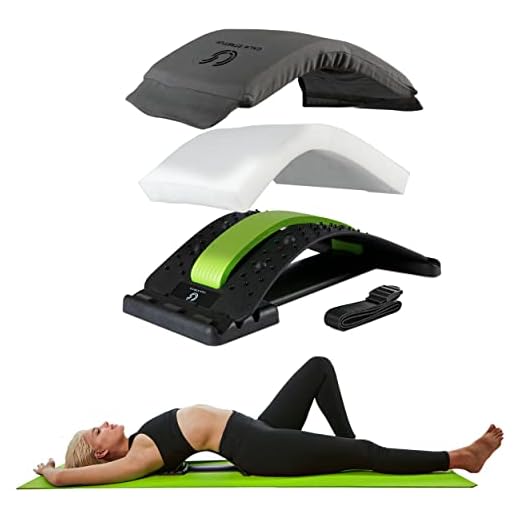 Calmstretch Multi-Level Adjustable Back Stretcher/Back Cracker with Comfortable Memory Foam - Help with Lower & Upper Back Pain, Sciatica, Tension Relief, Spine Decompression and Scoliosis