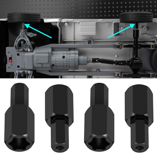 Benedict Harry 5mm (+12.5MM) Extended Set Wheel Hex Hubs Adapter for WPL D12 1/10 RC Trucks RC Cars Upgrade Parts