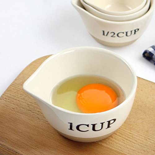 Set de 4 vasos medidores de cerámica miniatura 6