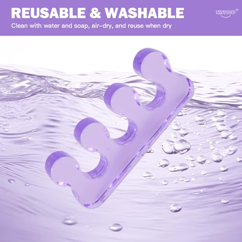 toe separators for women pedicure toe spacers amp spreaders - yoga relax and finger dividers gel silicone toe separators for pedicure nail polish toenail painting 2-pairs