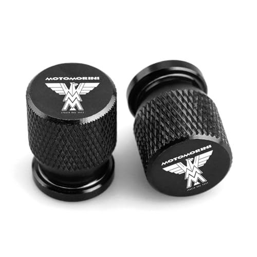 2 Pack Tire Valve Caps for Moto Morini Seiemmezzo Scr Str X Cape Xcape 650X 650 X Motorcycles Stem Leak Proof Air Covers Emblem Wheel Accessories,Black Style