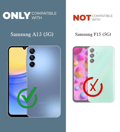 Image of Jkobi Back Cover Case for Samsung Galaxy A15 5G (Ultimate Shockproof Bumpers | Anti Yellow | Rugged Armor | Hybrid PC | Black)