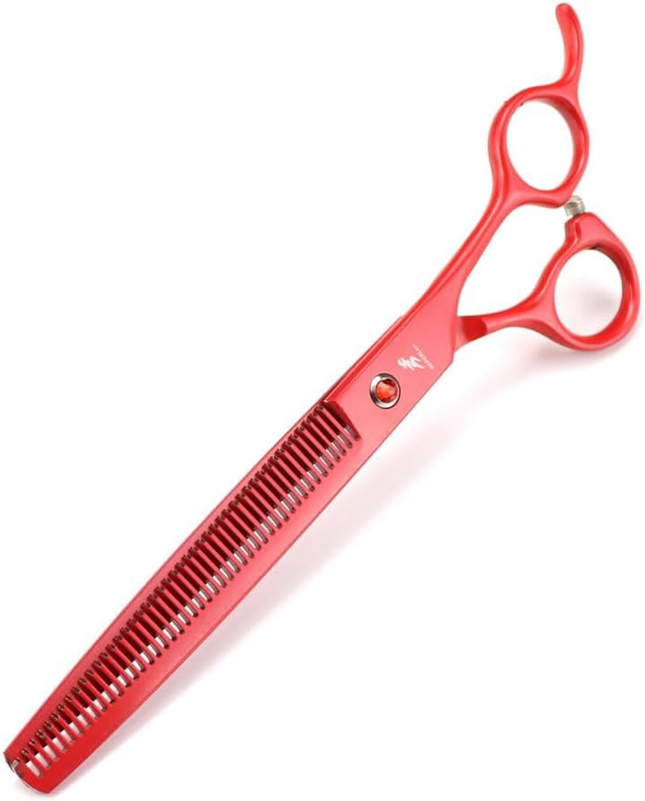 Kit di Forbici da toelettatura per Animali Domestici 7,0 Pollici, Forbici da toelettatura per Cani e Gatti Professionisti Set 7pc con Taglio Dritto, in Acciaio Inossidabile 440c,B