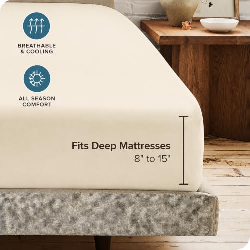 Image of 600 TC 100% Egyptian Cotton Fitted Sheet for Double Bed Size Fitted Bed Sheet with Pillow Cover for Bedroom, Soft Hotel Quality Size - 72 x72+12 Silver Pillow Cover Size -18 x 28 Inch