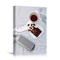 Canvas Wall Art Coffee Cup Coffee Drinks Farmhouse/Country Kitchen Multicolor Photography Urban - 12x18 inches