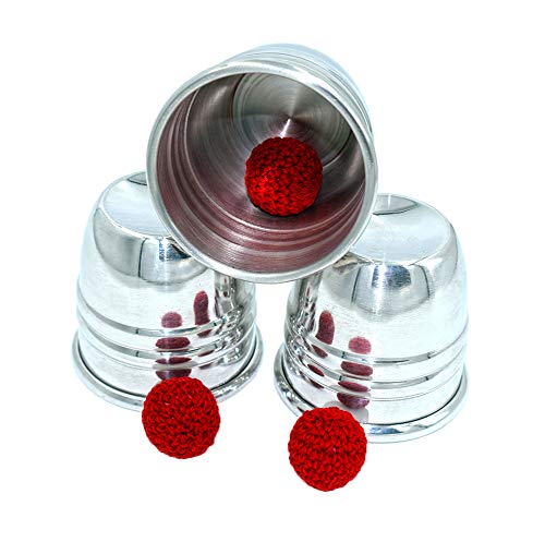 Brilliantmagic Magic Cups And Balls-Professional Performance Grade Polished Aluminum Cups And Knitted Balls Included #TOP24