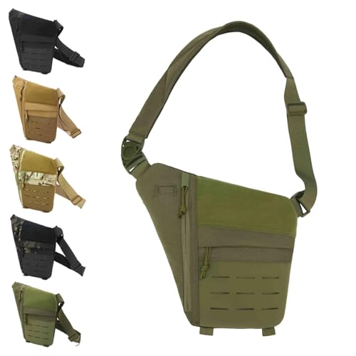 Powios Crossbody Bag, Lightweight Single Shoulder Multifunctional Outdoor Chest Bag with Adjustable Shoulder Strap