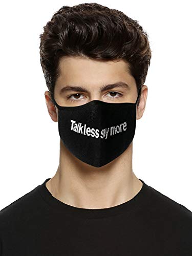 Jack & Jones Mens Cotton Reusable 3 Layer Protective Fashion Cloth Mask (Pack of 3) (12187803_Black           _OS)
