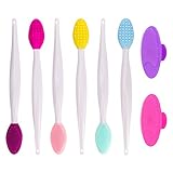 exfoliante labial mac precio  LUTER 6 Piezas Cepillo De Labios Exfoliante De Silicona y 2 Piezas De Cepillo Facial Herramienta De Limpieza Suave Para Una Piel y Labios Más Suaves (Colores Surtidos)
