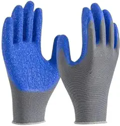 6 Pares Luva de Proteção SuperSafety 1005 em Látex Ideal para Obras, Jardinagem e Serviços Gerais