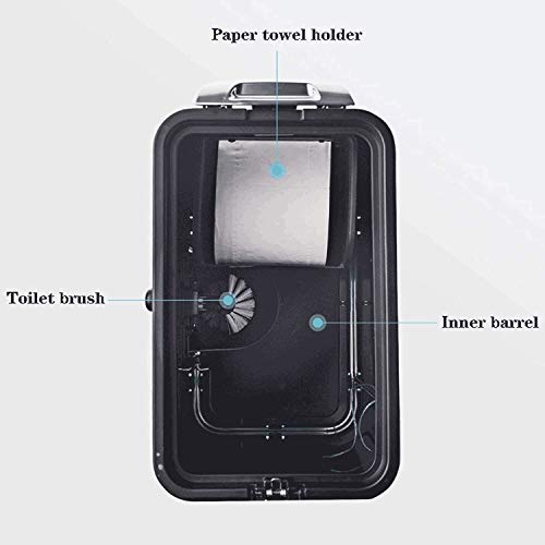 Caneca de basura automática con tapa 7L baño metal miniatura 4