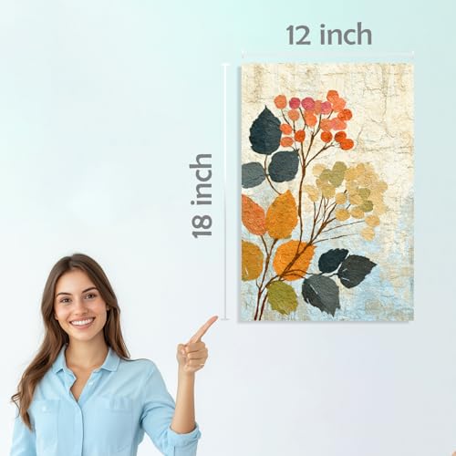 Image of SiddArtify Floral Wall Art Prints Set - Botanical Poster Decor for Living Room Bedroom Office - 12x18 inch Sticker Pack of 6