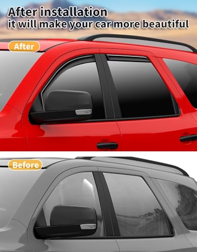 Image of in-Channel Window Visors Rain Guards for Dodge Durango 2011-2026 | Extra-Thick,Extra Durable,Window Deflectors,Vent Visors,Vent Shades,Car Accessories,Polycarbonate (PC)