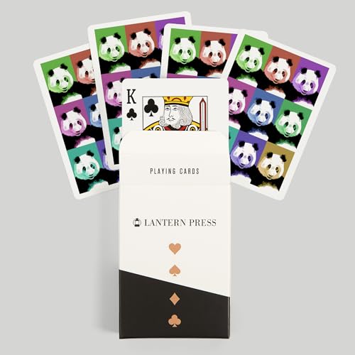 Lantern Press Panda Pop Art, 52 Cartas de Poker miniatura 6