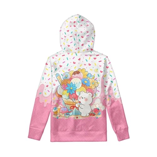Image of Coloranimal Unisex Girls and Boys Long Sleeve Hoodies Hoody Athletic Pullover Sweatshirts Tops Age 6-16year