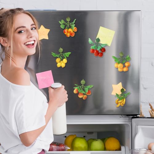 Imanes decorativos de frutas artificiales para nevera x6 miniatura 2