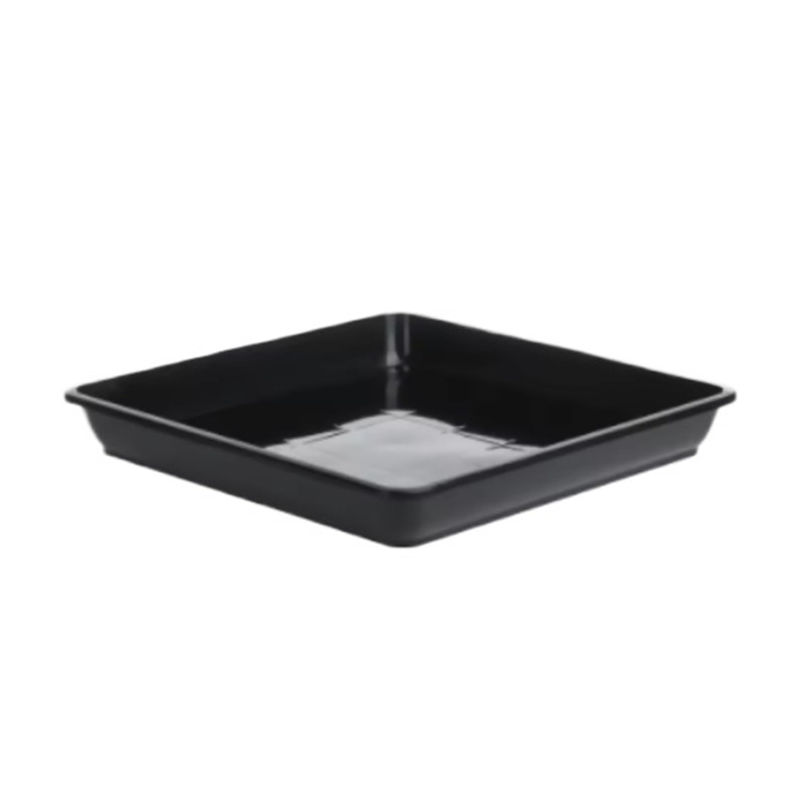 BOJHGO 10Pcs Flower Pot Plant Saucer Plastic Tray Saucers Drip Trays Indoor Outdoor(Black,25.6x25.6cm)
