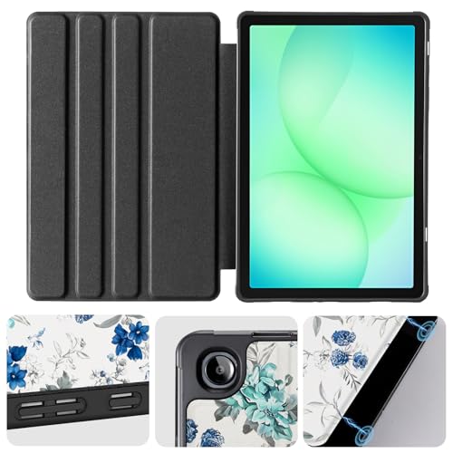 Image of CoBak Case for Samsung Galaxy Tab A11+ Plus 11 inch 2025, Multi-Viewing Angles, All New PU Leather Folio Stand Cover with Auto Sleep Wake Feature for Samsung Galaxy Tab A11+ Tablet 11-inch, Blue Blossom