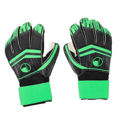Gants de gardien de but latex de football pour adultes et adolescents en vert