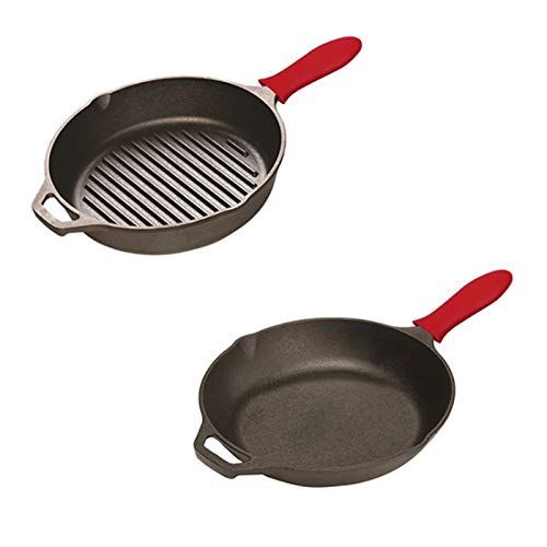 WIFUN 2 Pieces Hot Handle Holders, Silicon Pan Handle Covers Heat Resistant Pan Holder for Cast Iron Skillets Frying Pan Cookware in Kitchen Second Image