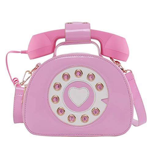 VALICLUD Umhängetasche Telefon Geformte Handtasche Retro Top Griff Tasche Neuheit Geldbörse für Frauen