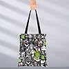 MYSOMY Jack & Sally Tote Bag Zero Dog Gifts Oogie Boogie Gifts Nightmare Movie Shoulder Bag (GREEN RIP UK) #4