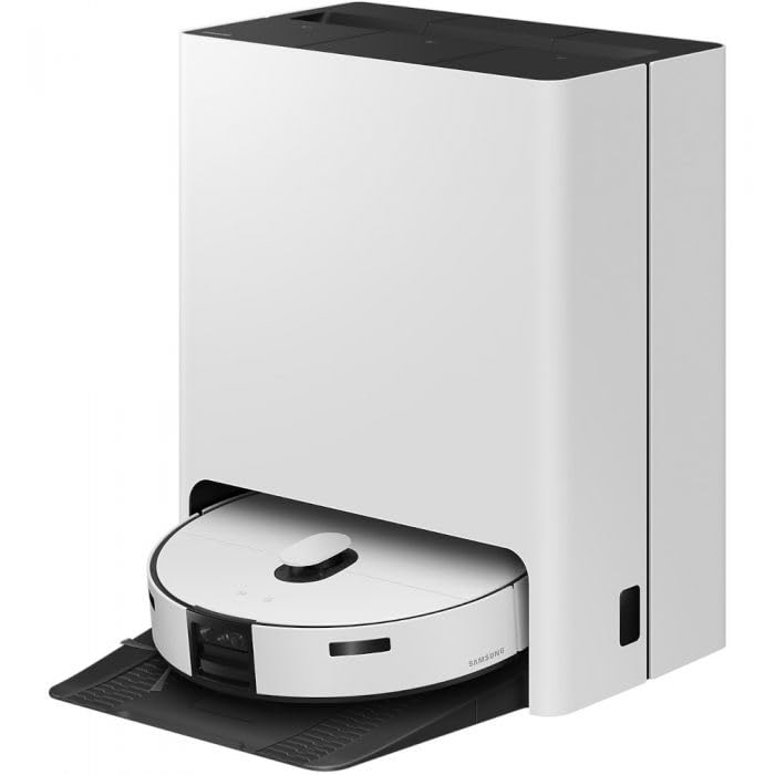 Samsung VR7MD97714G/GE Robot Aspirateur LiDAR, 4 niveaux de puissance, 180 minutes d’exécution, affichage LED, contrôle vocal, gris satiné