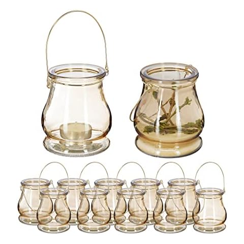 Relaxdays Windlicht, 12er Set, aus Glas Cover