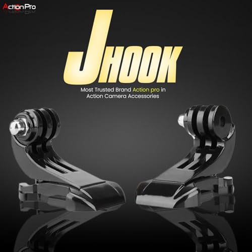 Image of Action Pro Made in India Improved Tough J Hook Quick Release Buckle Mount Compatible with GoPro Hero 13 /12 /11 /10 /9 /8 /7 /6 /5 /4, DJI Osmo, Insta360, SJCAM, AKASO, YI & Other Action Cameras (Pack of 3)