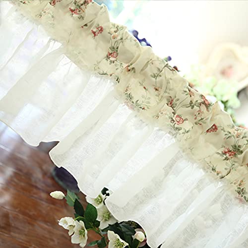 Moderne café rideaux en coton polyester LUNEZY au tissage structuré haut de gamme